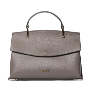 Bolso Gris de Mano con Solapa