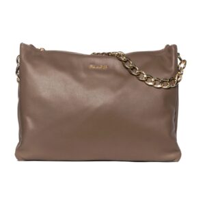 Bolso Marrón Bandolera con Aadena Dorada - Marron