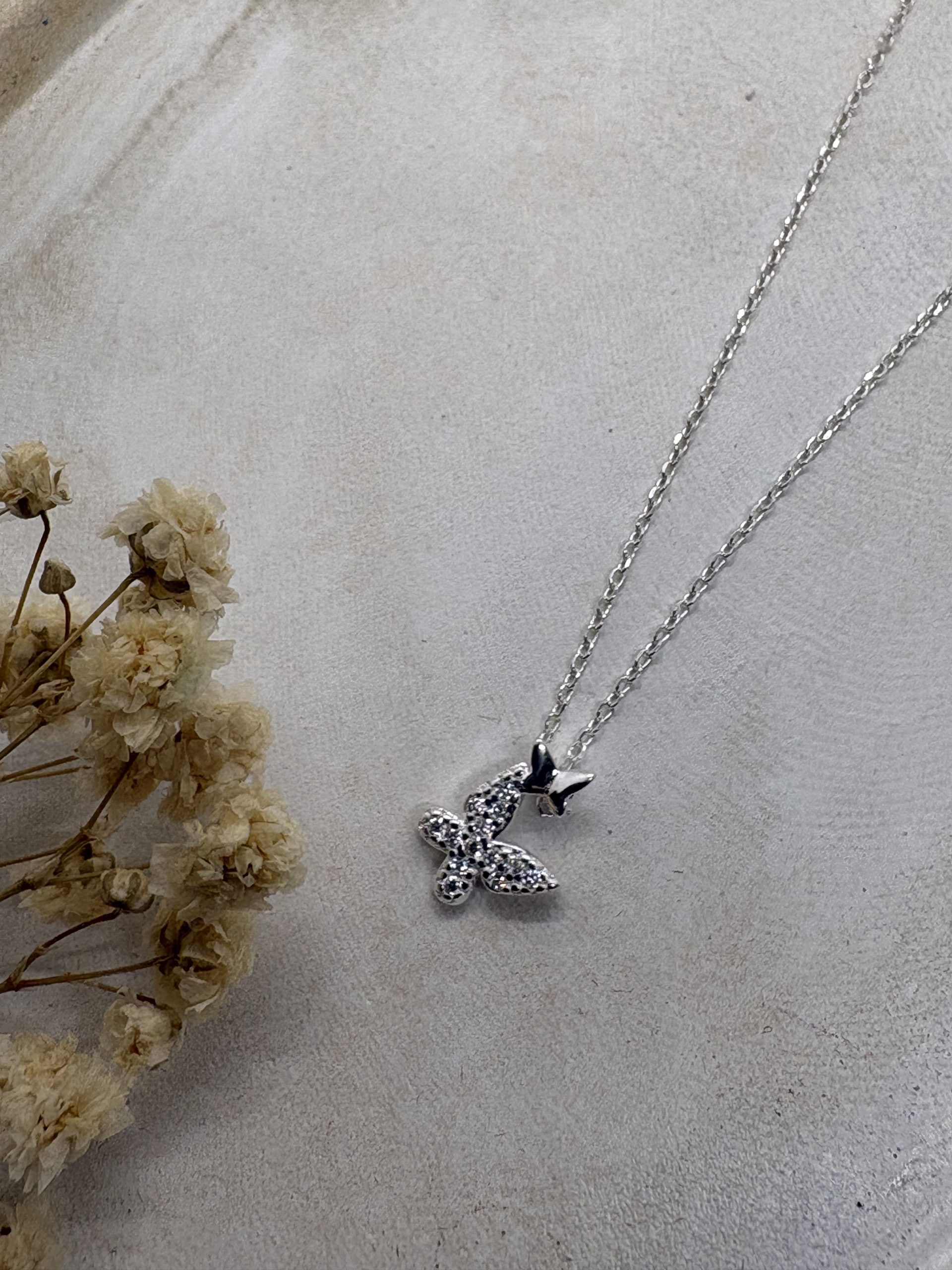 Cadena Mariposa Plata