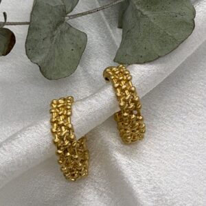 Pendientes Ovalados Perla Dorados