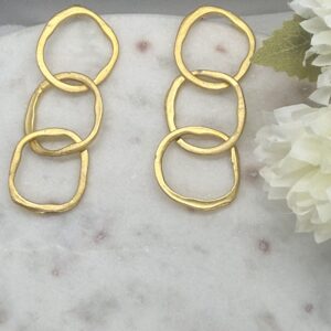 Pendientes Largos Aros Dorados