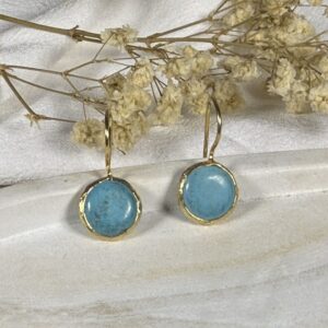 Pendientes Redondos con Piedra