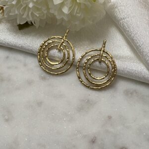 Pendientes Tres Circulos Dorados